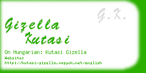 gizella kutasi business card